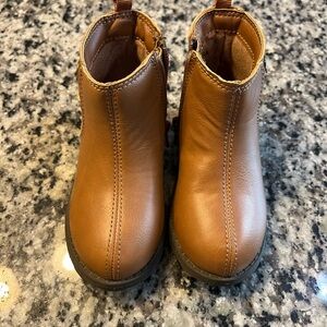 Carter's Tan Ankle Boots with Elastic Panels
